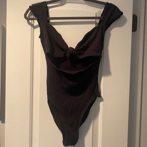 BLACK CUT OUT BODY SUIT